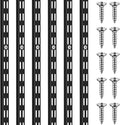 6 Pcs Dual Track Upright Wall Shelving System Heavy Duty Support System Twin by Unknown