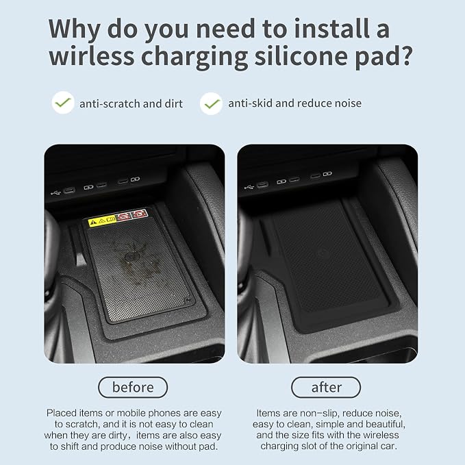 smabee Center Console Wireless Charging Protective Mat - Image 4