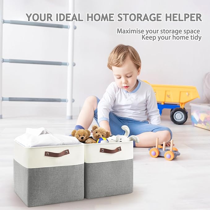 Foldable Storage Cubes 11x11 Inch, Collapsible Storage Basket - Image 7