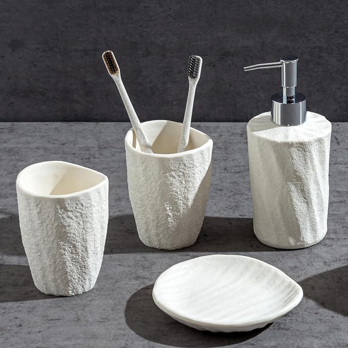 Bathroom Accessories Set, Toothbrush Holder, Bar Soap Dish Holder Saver - Image 2