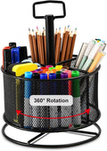 Marbrasse Mesh Desk Organizer, 360-Degree Rotating Multi-Functional Pen Holder by Marbrasse