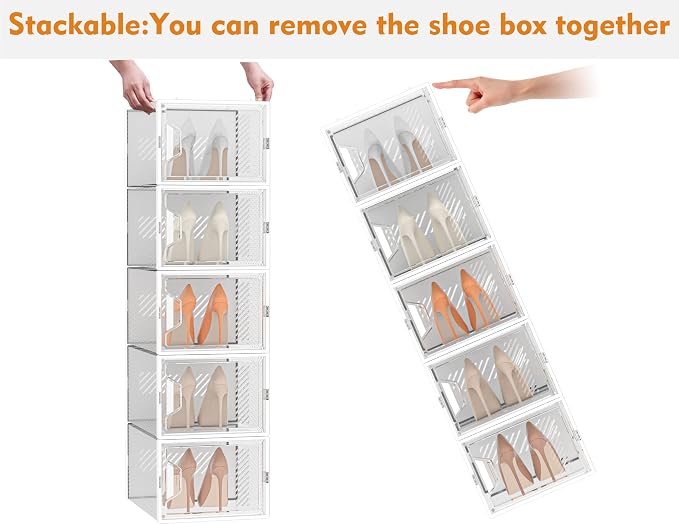 Shoe Storage, 12 Pack X-Large Shoe Organizer - Image 6