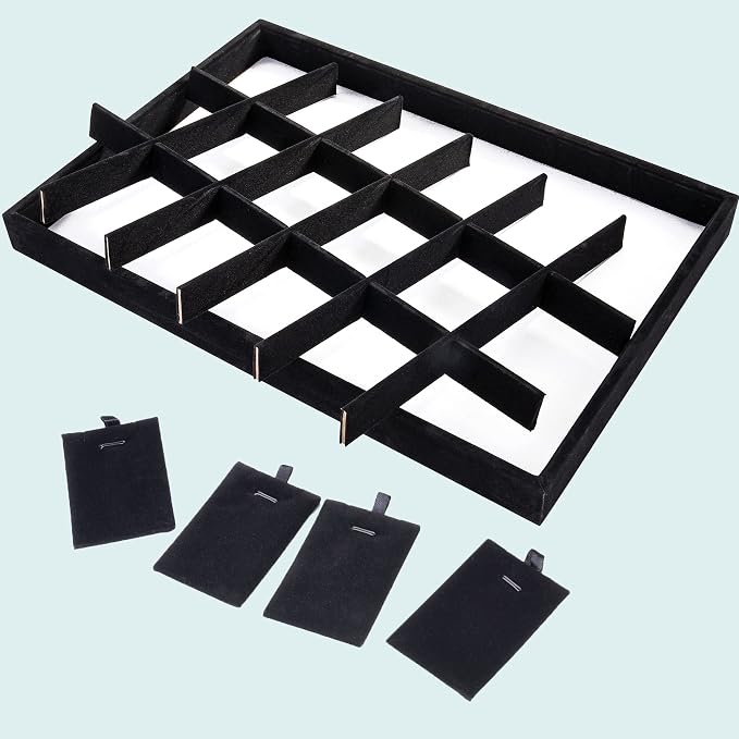 Mornajina 24 Grids Stackable Jewelry Tray Organizer - Image 4