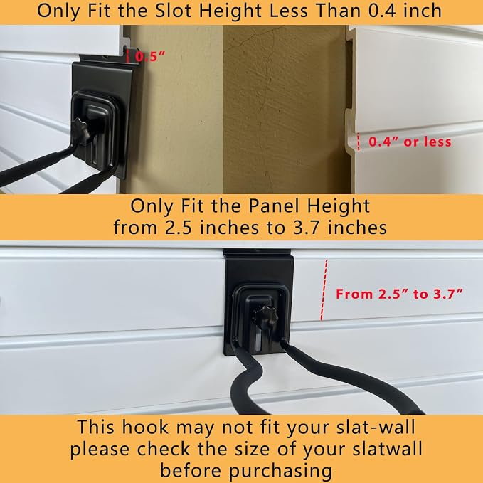 Adjustable Slatwall Hooks, Lockable Slatwall Weedeater & String Trimmer Hanger - Image 3