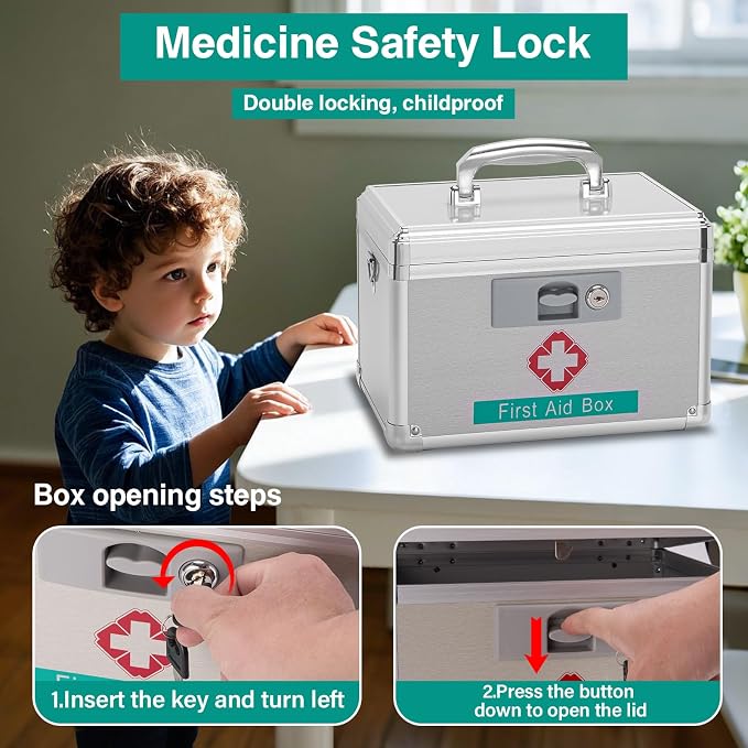 Medicine Storage Box with Key for Safe Medication - Image 5