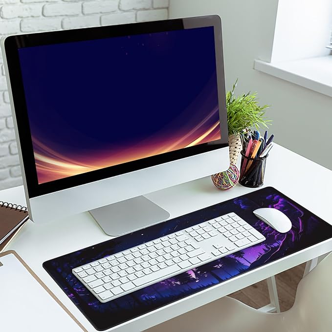 Gaming Mouse Mat Moon and Forest Large Mouse Pad Extended Mouse Pad Desk Mat - Image 6