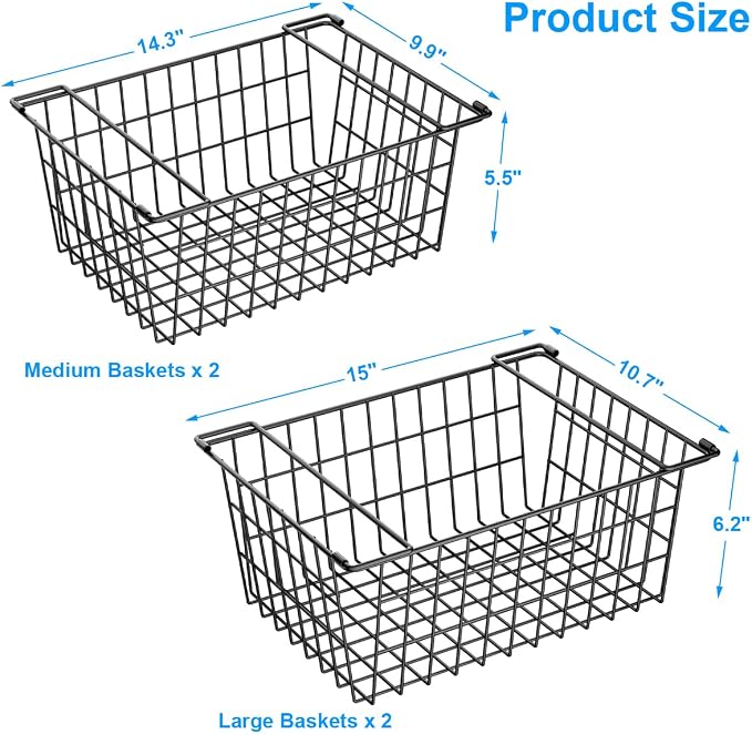 Orgneas Freezer Organizer Bins, Easy Reach From Bottom Freezer Storage Baskets - Image 7