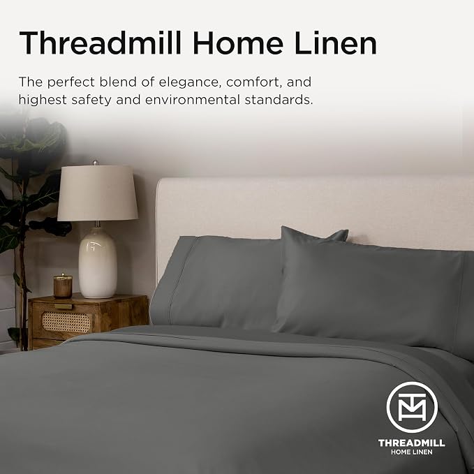 Threadmill American Supima King Size Sheets Set | 656 Thread Count 4 Piece - Image 8