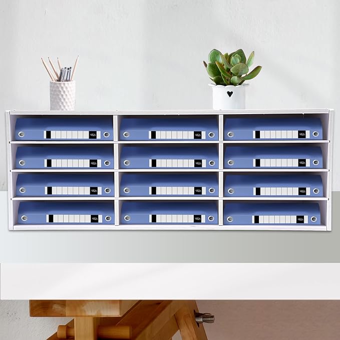 Mail Sorter Organizer, 12 Compartments Mailbox - Image 2