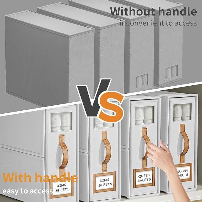 1 Pack Bed Sheet Organizers And Storage, Foldable Sheets Organizer - Image 3