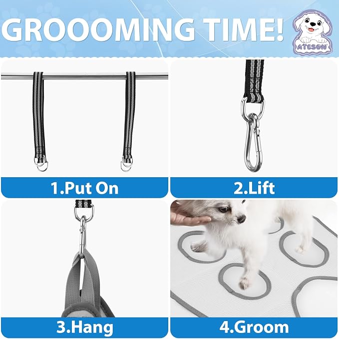Pet Grooming Hammock Harness for Small Dogs & Cats Nail Trimming, Dog Sling for - Image 6