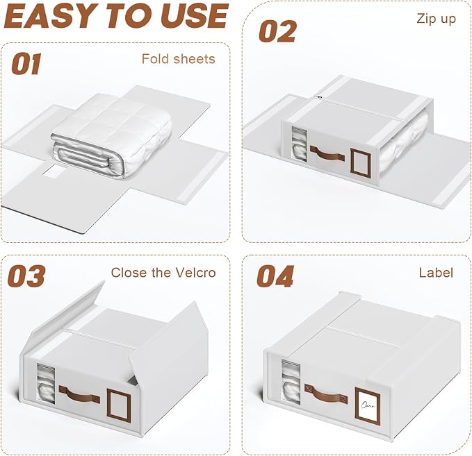 BigPonpPon 8 Pack Bed Sheet Organizers And Storage - Image 7