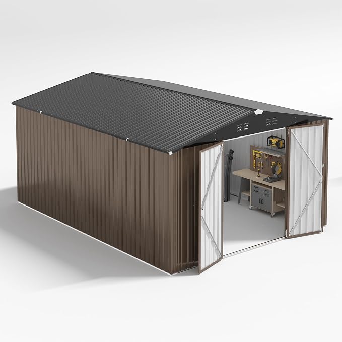 10x14 FT Outdoor Storage Shed, Large Garden Shed - Image 4