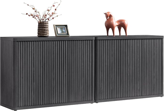 SICOTAS Buffet Cabinet with Storage Accent Sideboard with 6 Doors Modern 93.2" by SICOTAS