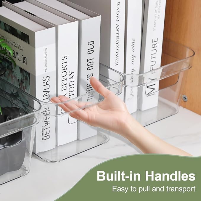 MOONEDGE Clear Plastic Storage Bins - Image 6