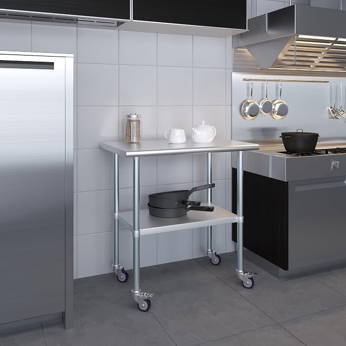 AmGood 24" x 36" Stainless Steel Work Table - Image 9