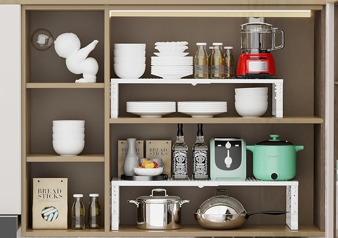 Expandable Cabinet Shelf Organizer Storage Spice Rack Shelves - Image 3