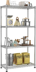 Metal Shelving Unit 4 Tier Storage Shelves Rack Metal Shelf Adjustable Wire by HeavyDutyStorageShelves