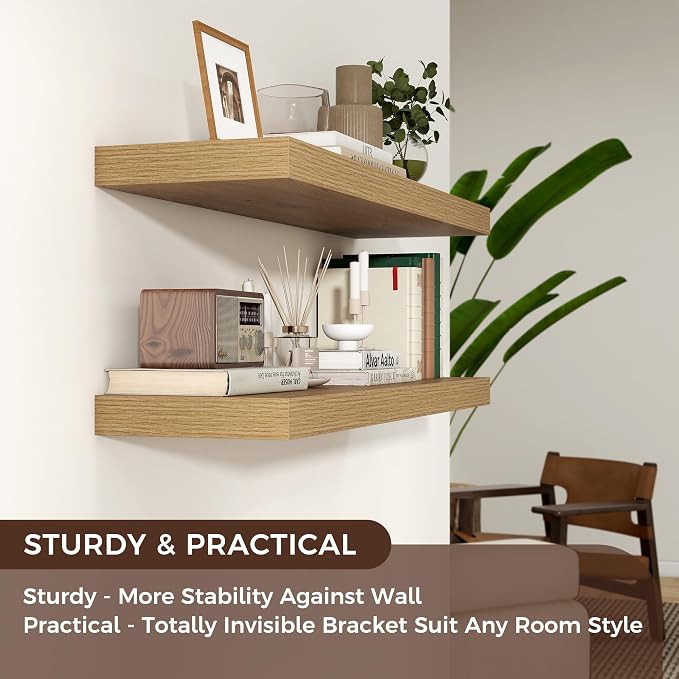 Floating Shelves for Wall, Engineered Wood Wall Shelves - Image 5