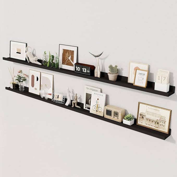 Axeman 72 Inch Black Floating Shelves by Axeman