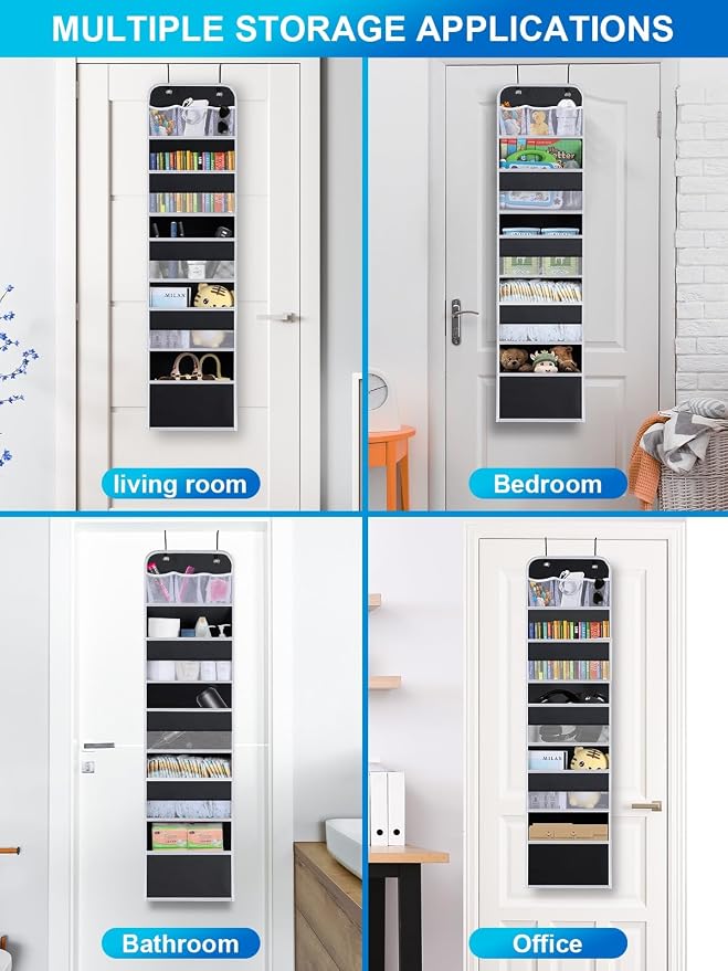 2 Pack Over The Door Organizer, Hanging Storage Organization - Image 6