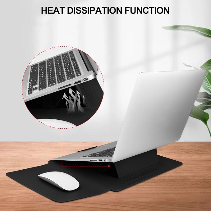 13.3'' /13.6'' Laptop Sleeve Case Leather Bag - Image 6