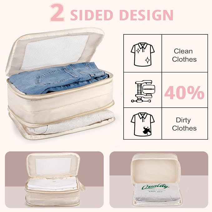 Expandable Double-Sided Compression Packing Cube，3 Set Lightweight Double Deck - Image 3