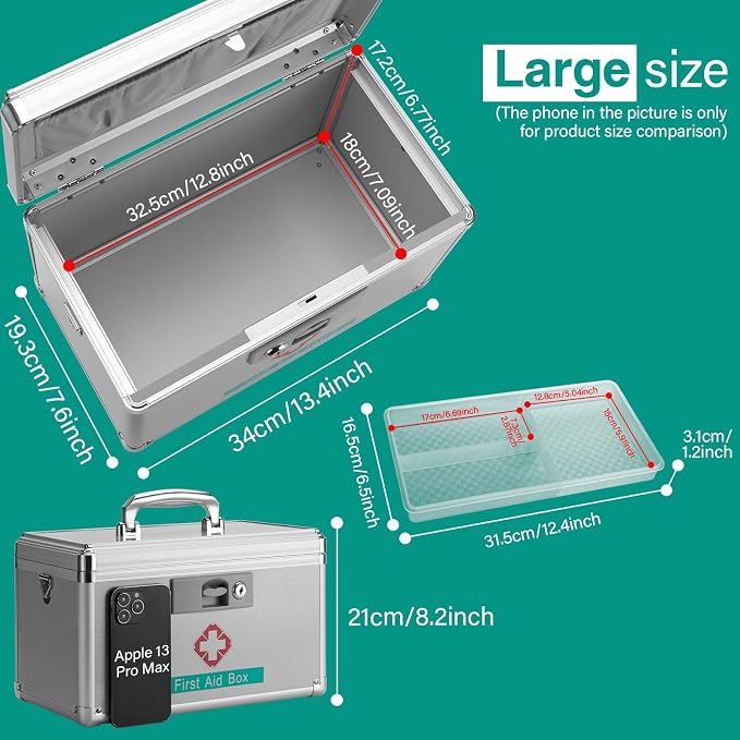 Medicine Storage Box with Key for Safe Medication - Image 2
