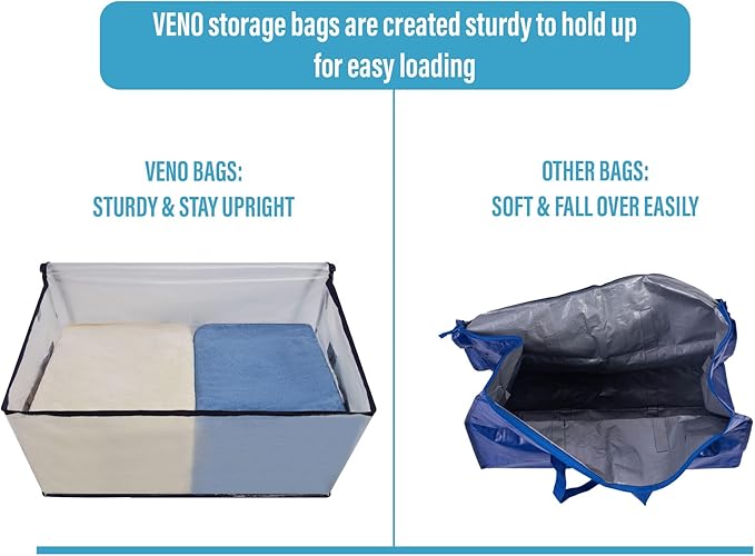 VENO 10 Pack Moving Bags and Large Christmas Decoration Storage Bins - Image 6