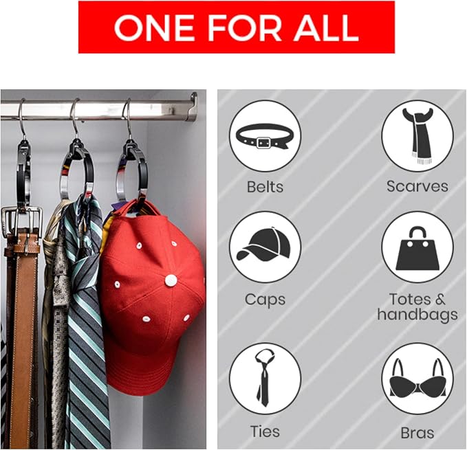 Multipurpose Closet Hangers- Tie and Belt Hanger - Image 10