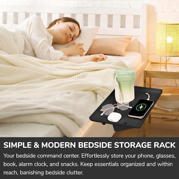 Bedside Shelf for Bunk Beds & Top Bunk, Clip On Nightstand - Image 3