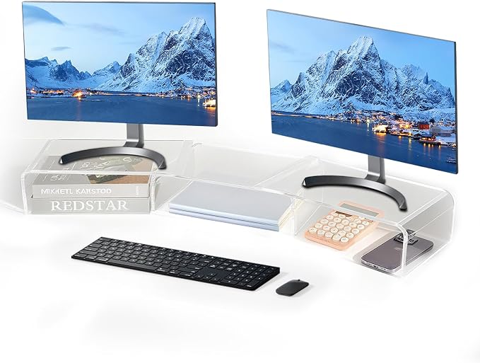 Acrylic Monitor Stand, Computer Accessories by RefinedOfficeEasyManagemen