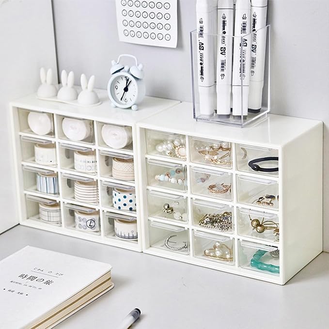12-compartment plastic desktop drawer storage box, suitable - Image 5