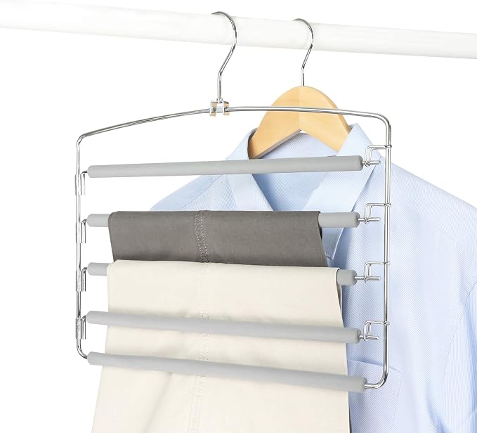 TOPIA HANGER Pants Hangers Space Saving, Swing Arm Pants Organizer - Image 6