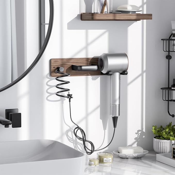 Tindbea Hair Dryer Holder Curling Iron Holder Flat Iron, Blow Dryer Holder Wall - Image 2