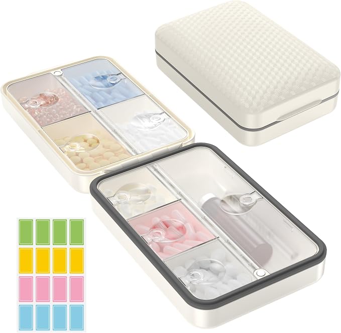 Restree Weekly Pill Organizer, Magnetic Moisture Proof Pill Case, Large by Restree