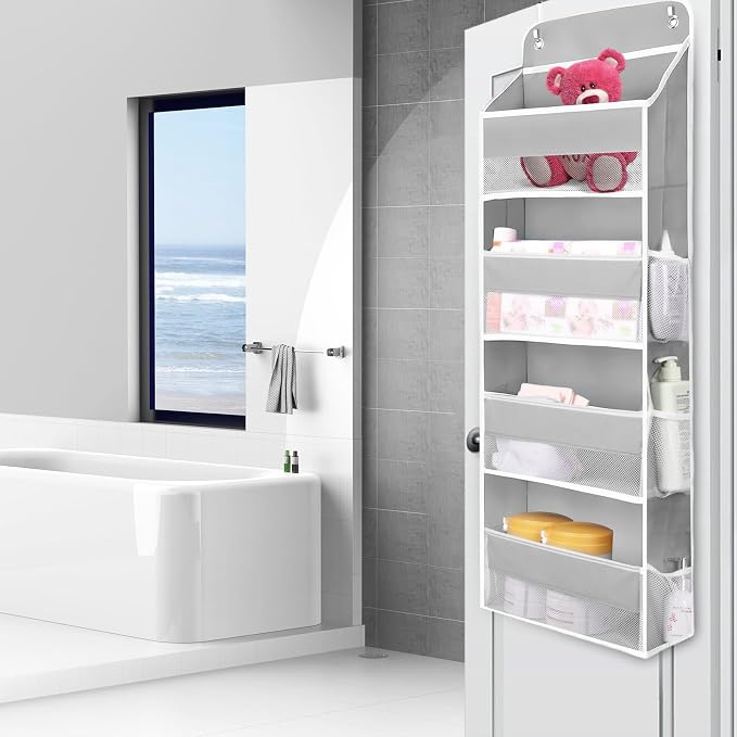 QINGUANG Over The Door Organizer, Hanging Organization and Storage, Behind Door - Image 2