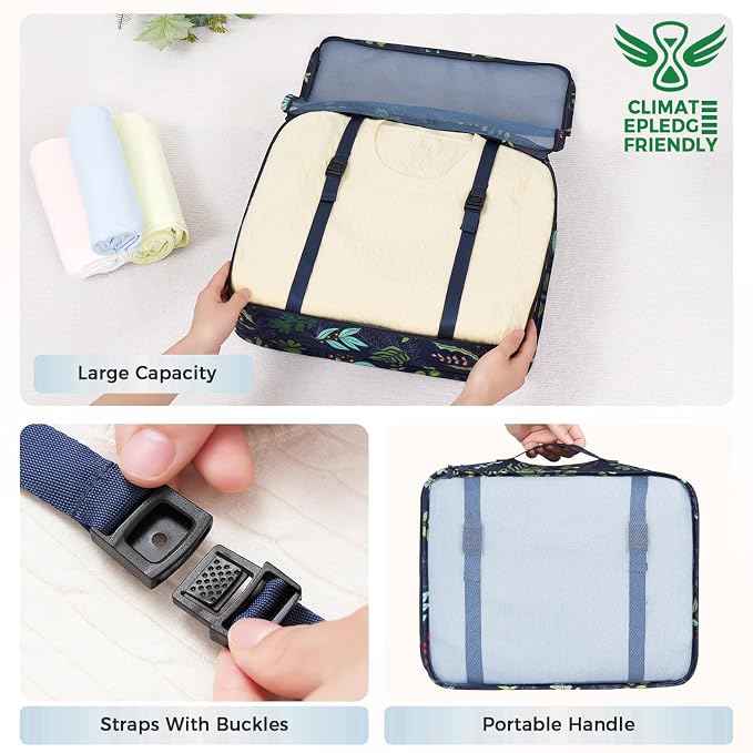 BAGAIL 8 Set Packing Cubes Luggage Packing Organizer Bags - Image 6