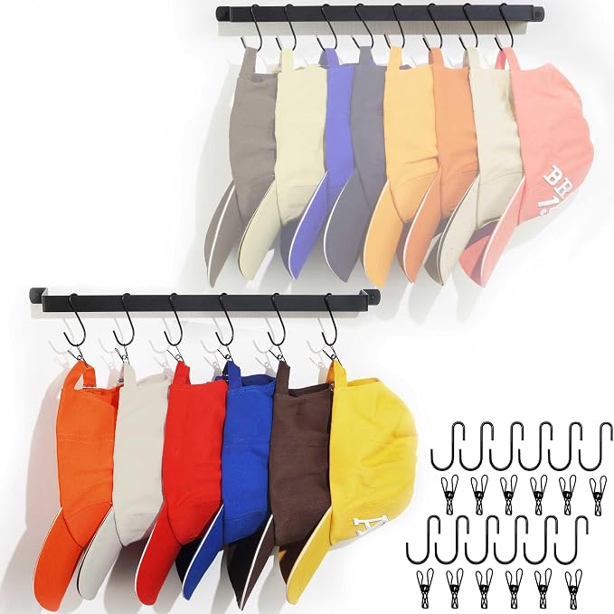 Hat Organizer Closet Organization Wall: 17 Inch Hat Holder by AQAREA