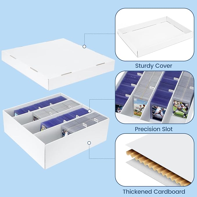 Trading Card Storage Box, 4 Pack Sports Cards Storage Boxes - Image 3