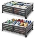 Under Bed Storage with Wheels-Large Bamboo Underbed storage Containers with by Xadgve