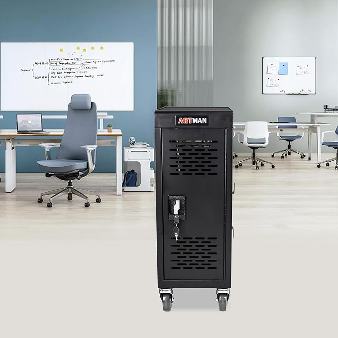 Laptop Charging Cart, 16 Device Tablet Storage Carts - Image 8