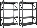 Set of 2 48" Wide Heavy Duty Garage Shelving Units, 3000LBS 24 Deep Storage by SISESOL