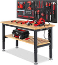 Adjustable Height Work Bench 60x 22 Workbench by ENJOYWOOD