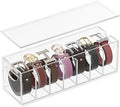 Acrylic Belt Organizer with Dust Cover – Clear Belt Storage Box by ZHIYO-LIFE
