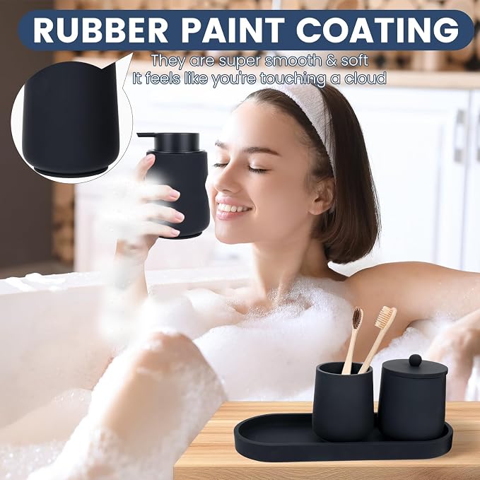 Black Bathroom Accessories Set - Image 4