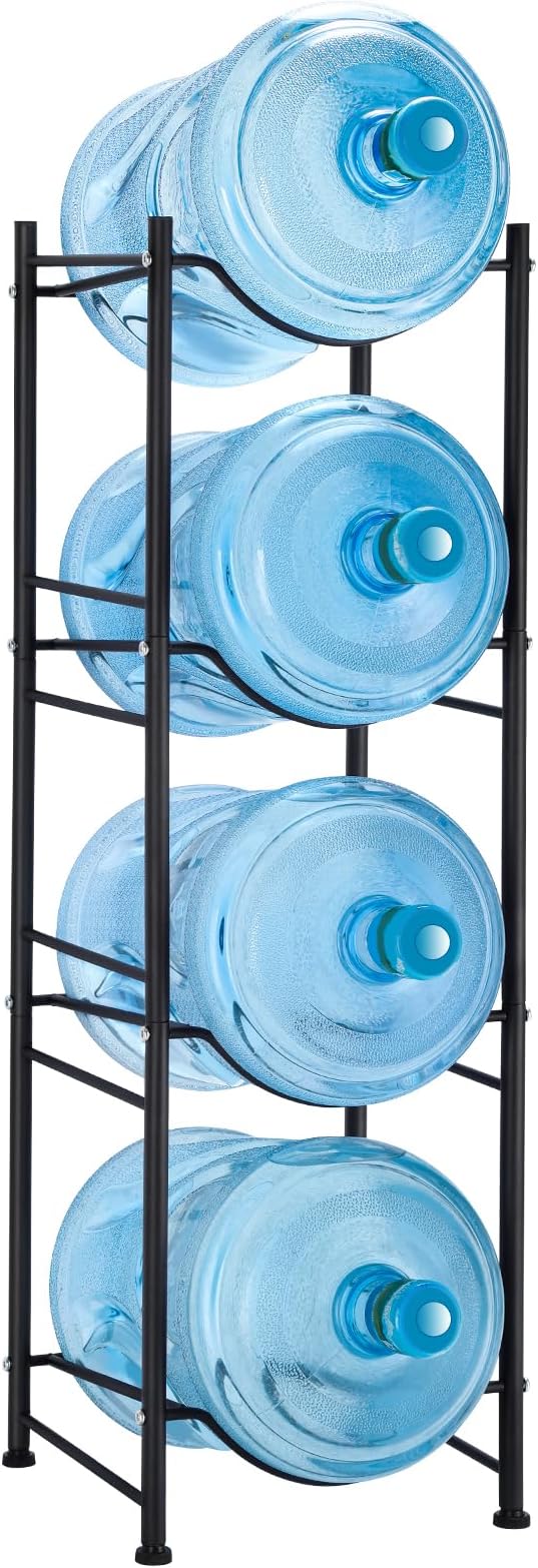 MOOACE 4-Tier Water Jug Rack, 5 Gallon Detachable Water Bottle Holder Organizer by MOOACE