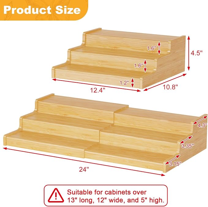 Expandable Bamboo Cat Food Can Storage - Image 2