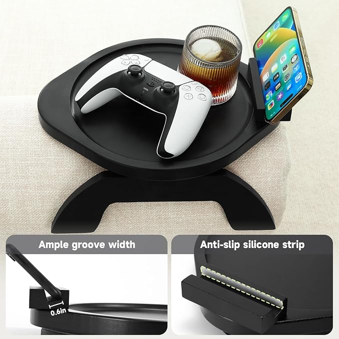 Couch Arm Table Tray, Sofa Clip on Tray Tables - Image 4