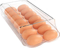 theaoo Egg Holder for Fridge, Automatic Rolling Egg Container for Refrigerator by theaoo